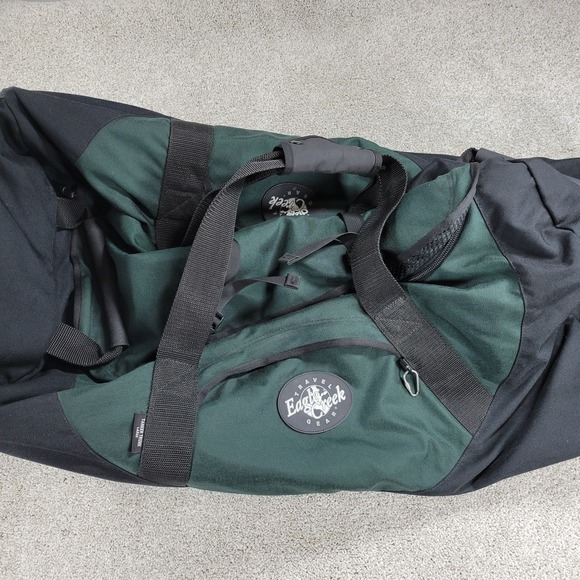 Eagle Creek Wheeled Duffel Bag L Green Black Getaways Travel Gear Tanker Trunk - Picture 1 of 16